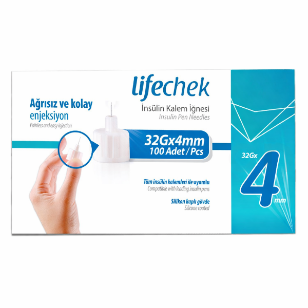 Lifechek İnsülin Kalem İğnesi 32G x 4mm
